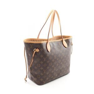 Louis Vuitton Monogram Tote Brown Canvas Bag Neverfull Leather